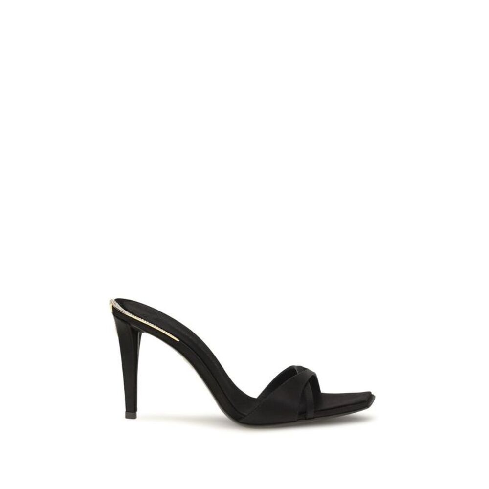 Giuseppe Zanotti Black Viscose Stiletto Heel Women's Sandals